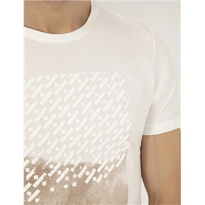 Ekru Slim Fit Printed Bike Bike T -For