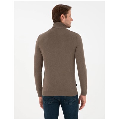 Vizon Melanj Slim Fit Fishman воротник Основной вязаный свитер