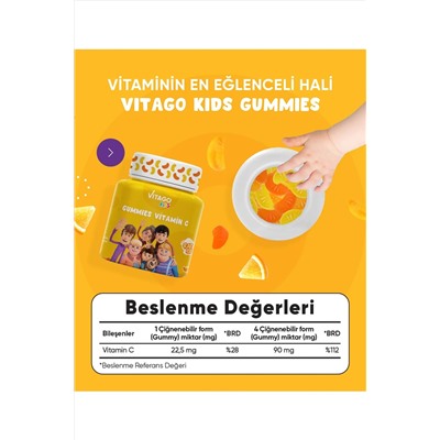 Vitago 2 упаковки Vitago Kids Gummies Витамин C+D3 Кальций