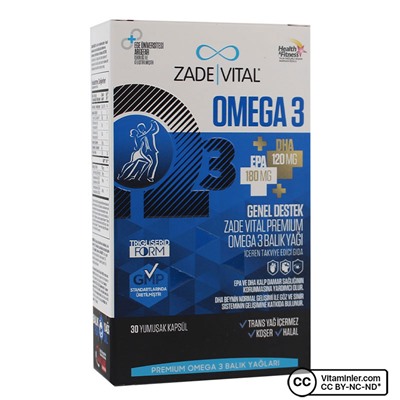 Zade Vital Omega 3 Fish Oil Premium 500 мг 30 капсул