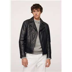 Cazadora biker efecto piel -  Hombre | MANGO OUTLET España