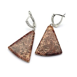 Серьги из яшмы ситцевой 25*31мм, 10г