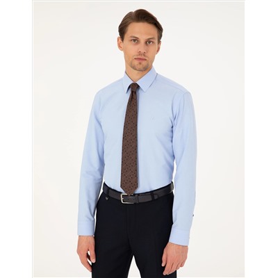 Blue Slim Fit Basic рубашка основная рубашка