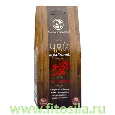 Травяной чай "Витаминный", 20 ф/п х 1,5 г, т. м. "Зеленый Алтай"