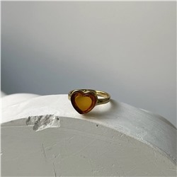 Кольцо серебряное с янтарём R9168ZK