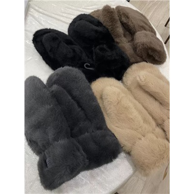 Теплые плюшевые/меховые варежки много отзывов на русском языке