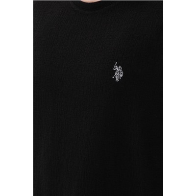 Мужская комфорта Fit Bicycle Neck Black Jacquard Interlok T -For -Fish Surprise Discount в корзине