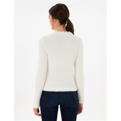 Ecru Slim Fit Nititual Cardigan