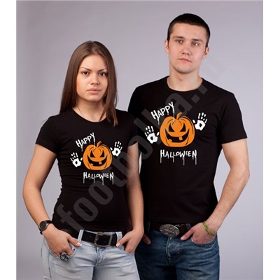 Парные футболки "Happy Halloween"