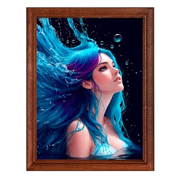 POSV-0442 Постер в рамке 17x23см Девушка в воде