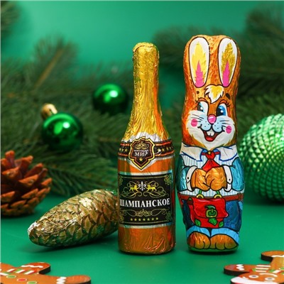 Шоколадный набор "Кролик ,Шишка, Шампанское", 98 г