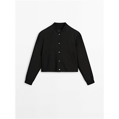 Chaqueta bomber corta botones snaps