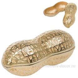 Шкатулка "Арахис" (металл), 18x8,3xH7,6 см