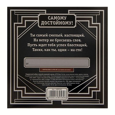 Подарочный набор "Якорь", кошелек и ручка