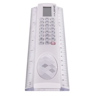 Калькулятор с линейкой 20 см, BRAUBERG MULTI-8 (53x210 мм), 8 разрядов, 250540