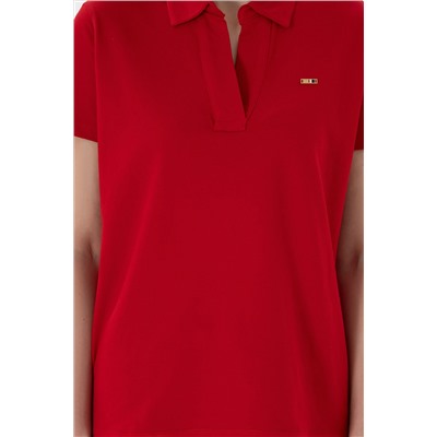 Женщина Red Basic T -Fish Surprise Discount в корзине