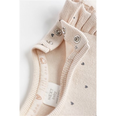 Beige Bear Baby T-Shirts and Leggings 4 Piece Set