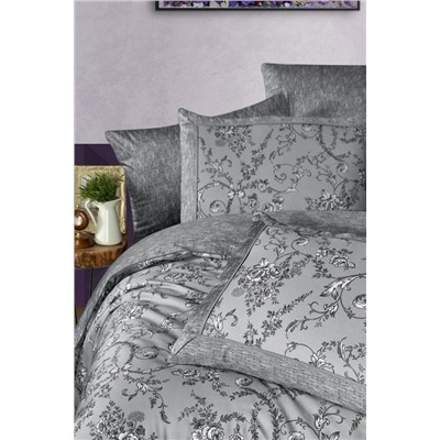 Постельное белье Karven (300 tc) премиум сатин евро N359 DEMA Grey