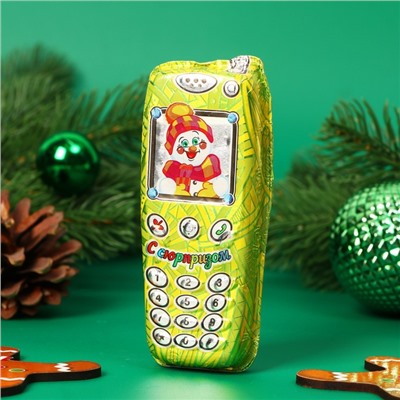 Шоколадная фигурка новогодняя "Мобильный телефон", МИКС, 60 г