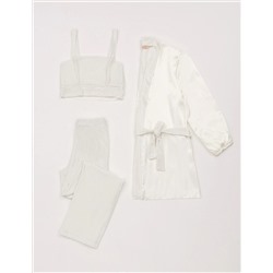 Ekru Velvet 3 -pijama set