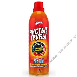 Средство для устранения засоров "Чистые трубы" 1л (быстрый результат,активная формула работы, безопасен для труб (12)