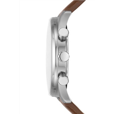 Reloj de cuarzo de piel Sullivan - Taquímetro - Camel y verde oscuro