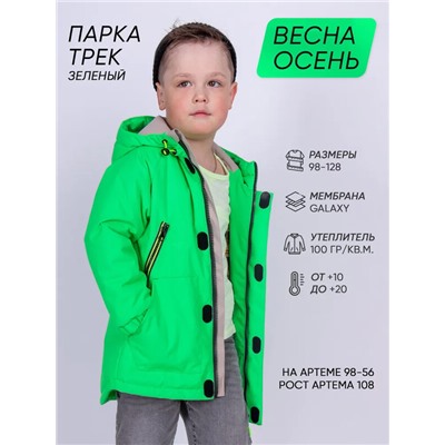 52ПП2 ТРЕК Парка для мальчиков, зеленый