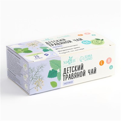 Детский чай М&B, ночка, от 4 мес., 20 пакетов