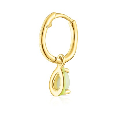 Pendientes de aro Vibrant Color - plata bañada en oro amarillo de 18 kt - dorado