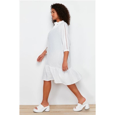 Белая v -neck nip tip the butte detailsed beach press tbbss24ah00100