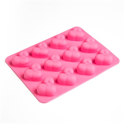 Форма для шоколада, 18+, 13×18; 3.5×4.5 см, розовый