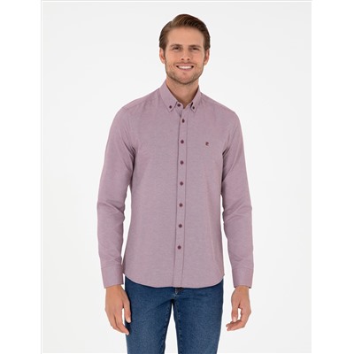 Bordeaux Slim Fit рубашка с длинным рукавом