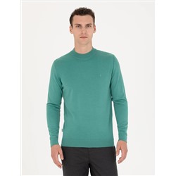 Mint Регулярная подгонка Bato Yaka Wool Смешанный базовый вязаный свитер