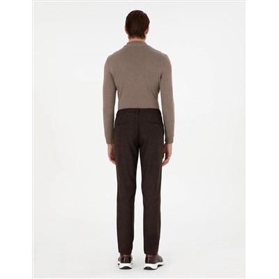 Браун Ex. Тканевые штаны Slim Fit