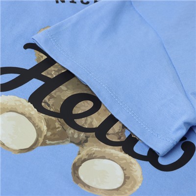 Пижама женская (футболка и шорты) KAFTAN Hello р. 48-50, голубой