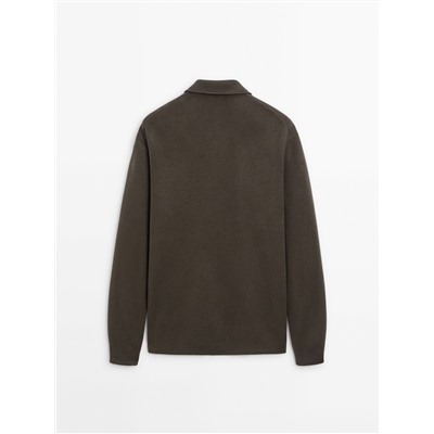 Cárdigan punto cremallera cuello camisero