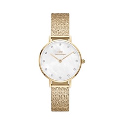 Reloj de cuarzo de acero Petite 28 mm - Dorado y blanco