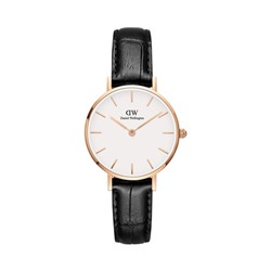 Reloj de cuarzo de piel y chapado en oro rosa Petite Reading