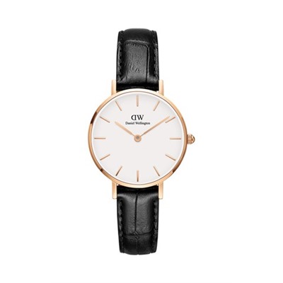 Reloj de cuarzo de piel y chapado en oro rosa Petite Reading