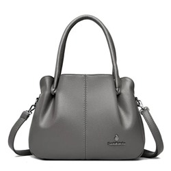 Женская кожаная сумка 1525 D GREY