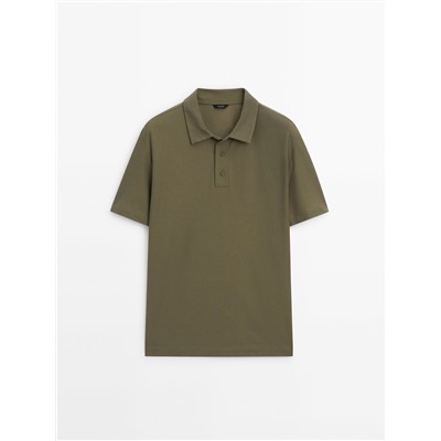 Polo manga corta algodón microsarga diagonal