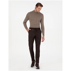 Браун Ex. Тканевые штаны Slim Fit