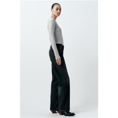 JEANS TRF WIDE LEG TIRO MEDIO FULL LENGTH