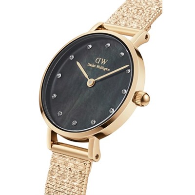 Reloj de cuarzo de acero Petite 28 mm - Dorado y negro