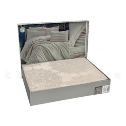 Постельное белье  Карвен  бамбук  евро N065 Tiara бежевый (Акция)