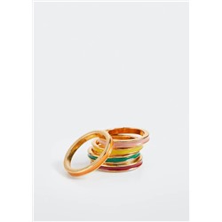 Set anillos metálicos -  Mujer | MANGO OUTLET España