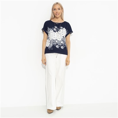 Футболка свободной посадки, Жду чудо (floral print)
