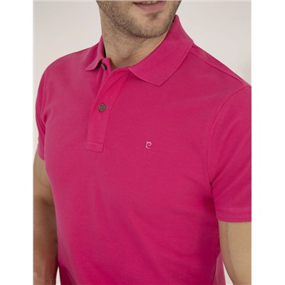 Pink Slim Fit Polo Yaka Basic T -For
