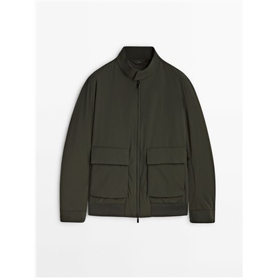 Chaqueta bi-stretch bolsillos