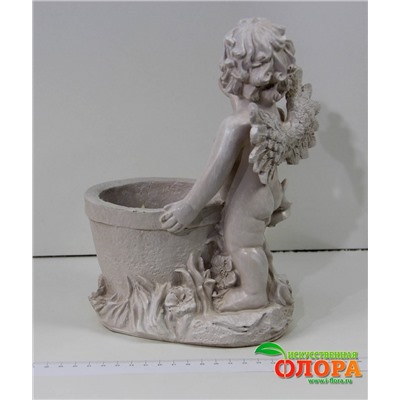 Кашпо ангел с голубем (арт.F856)
